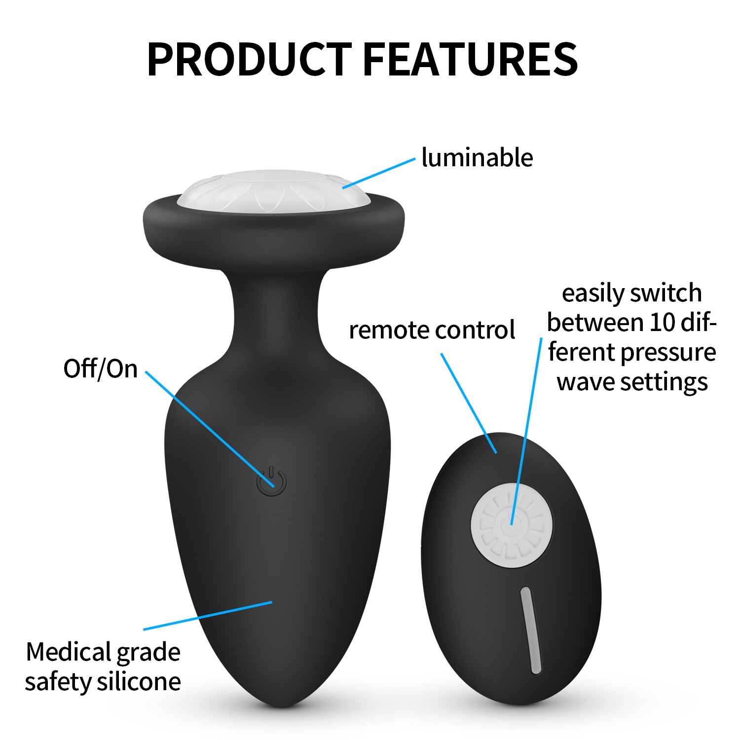 Portable remote anal plug