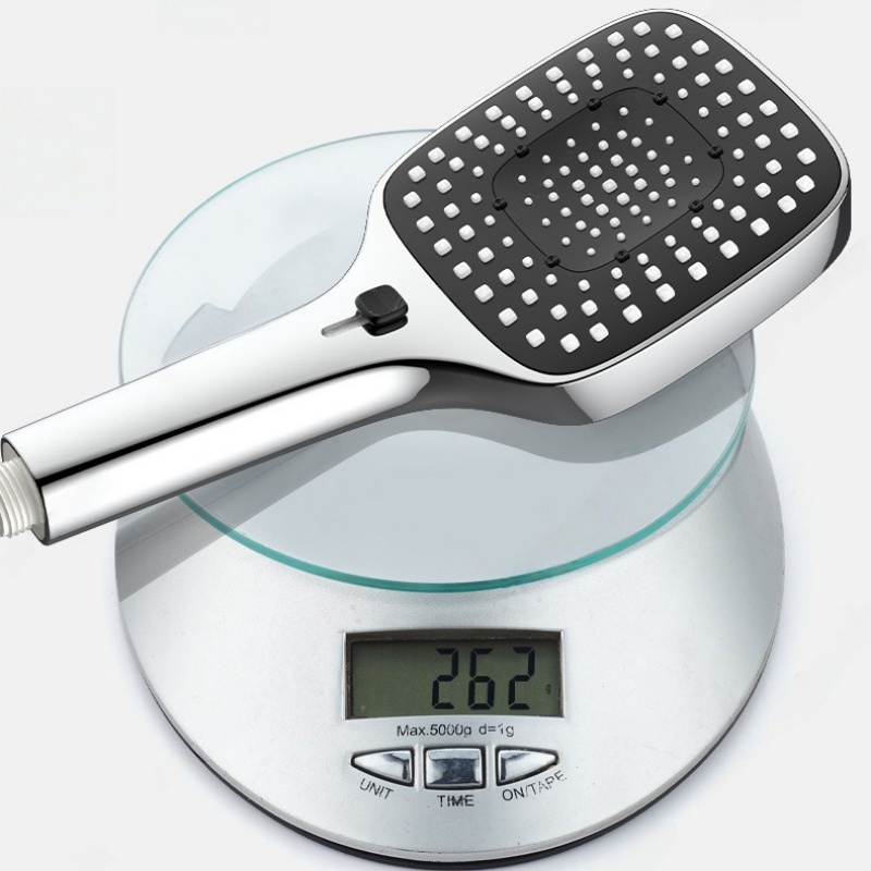 Scratch Resistand Chrome Finish Handheld Shower High Pressure 4 Spray Modes Rain Shower Head