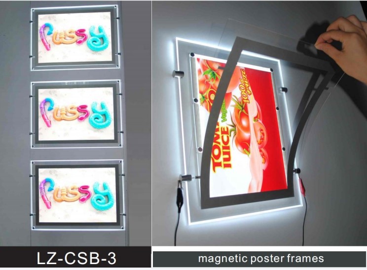 crystal led light box display