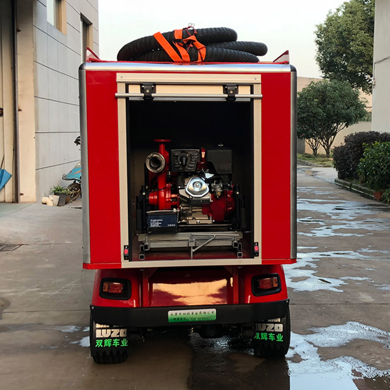 Camion electric de pompieri roșu 4x4