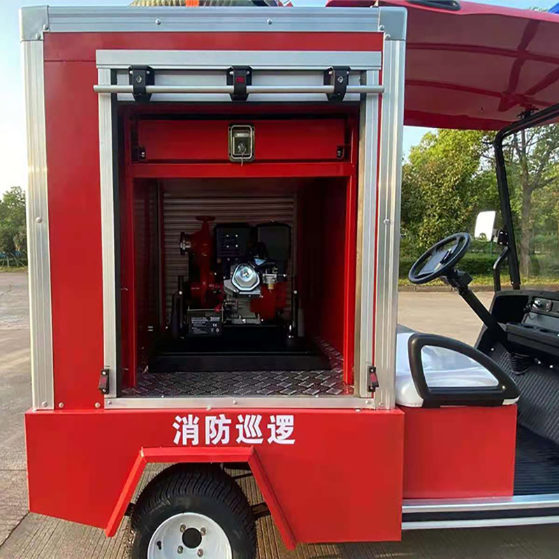 Camion electric de pompieri roșu 4x4