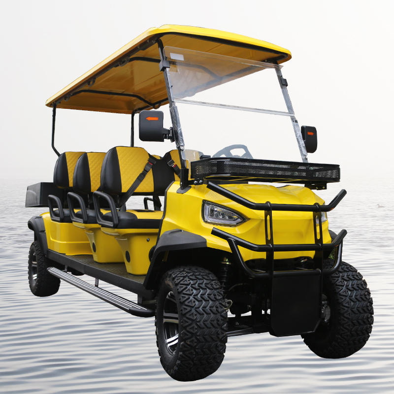 New Off Road 6Seat Electric Hunting Golf Cart with Lifted Chassis beach cart for Sale