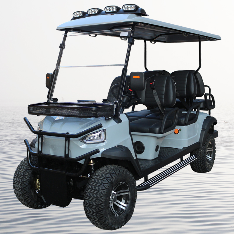 Troli Golf Memburu Elektrik Off Road 6Tempat Duduk dengan Kereta Pantai Casis Terangkat untuk Dijual