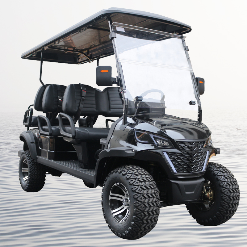 Off-Road 4 Wheel Motor Drive Golf Cart Club Car 6 Seats Lithium Battery 48v Electric Golf Cart Buggy For Sale