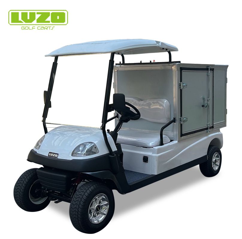 Carrello da golf elettrico a 2 posti per servizio in camera, servizio di pulizia, carrello per carichi chiusi per hotel resort con CE per l'Europa