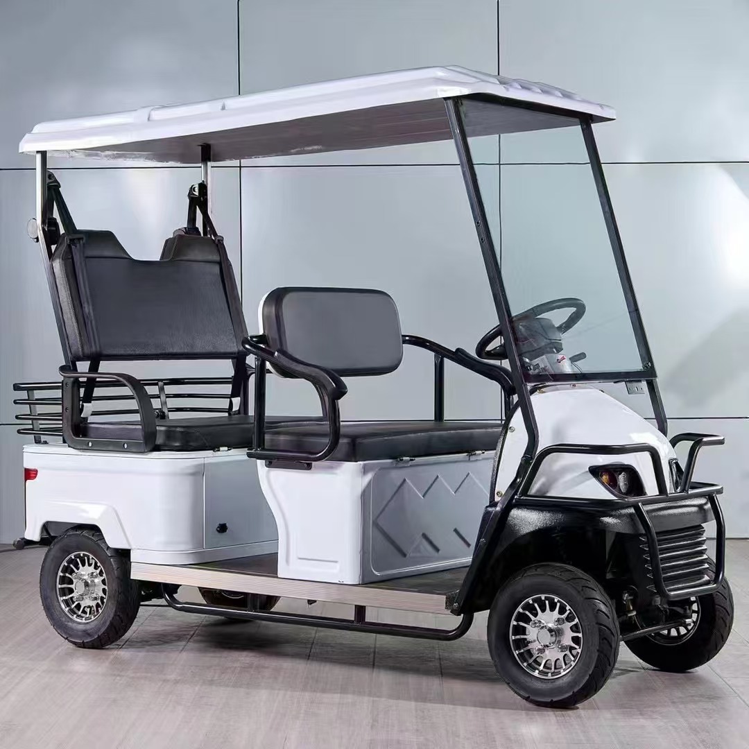 Mini elektrische golfkar/tourbus voor vier krachtige volwassenen