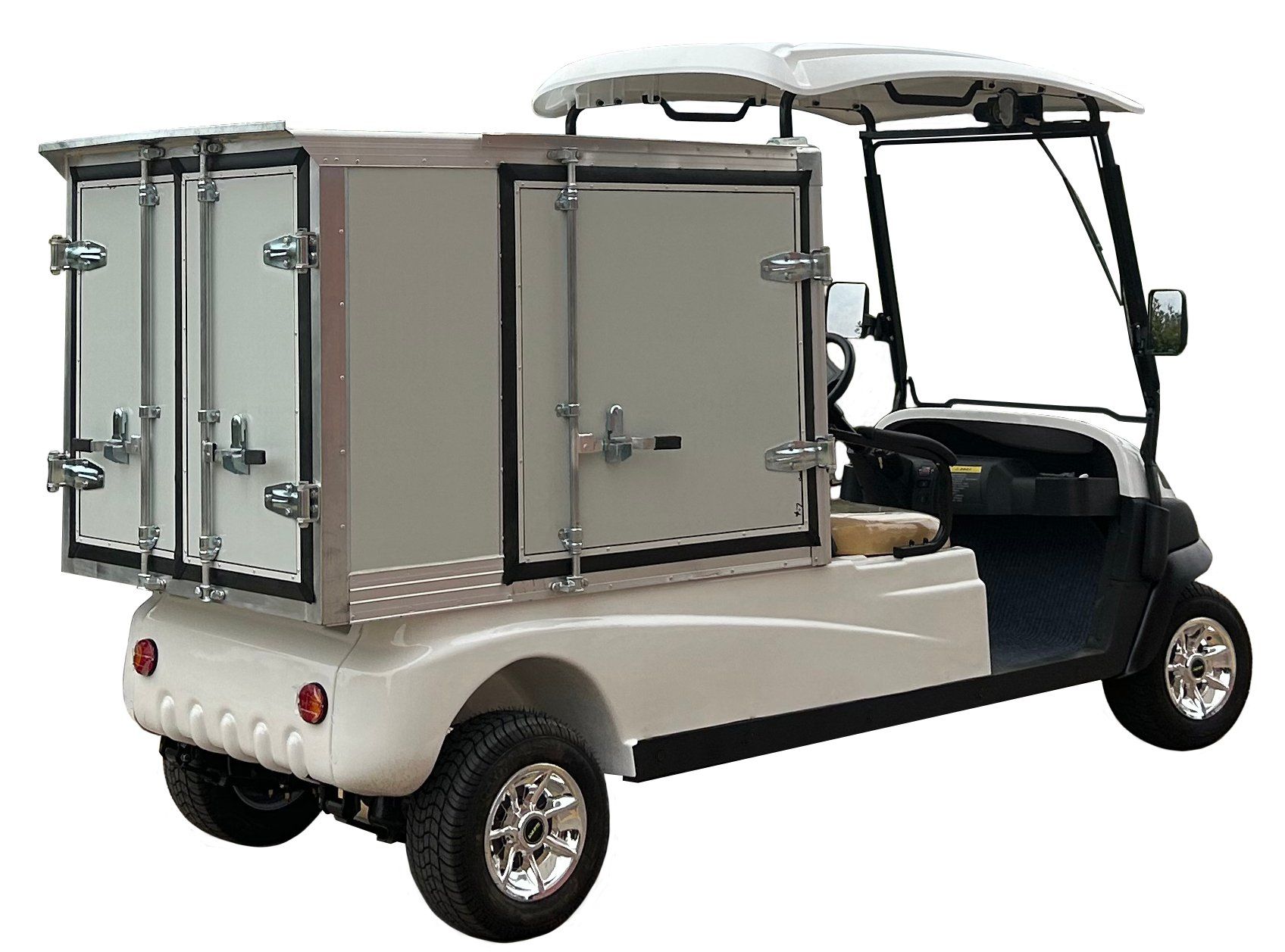 Agile & Quiet Heavy-Duty Golf Cart for Secure, All-Terrain Cargo Transport