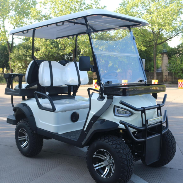 Pure White Performance :LVZO Golf Cart with Premium Finish
