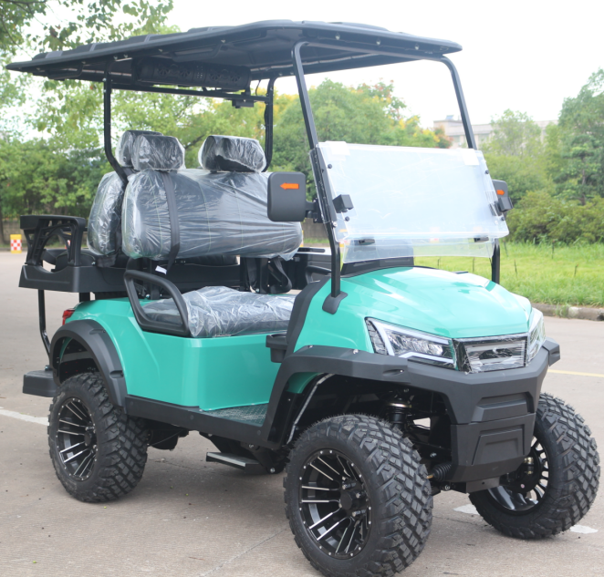 Eco-Friendly Golf Cart with High-Capacity Battery for All-Day Use