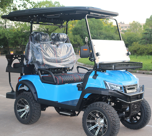 Explore LVZO's CY Series-Blue Golf Cart for Resort & Course Excellence