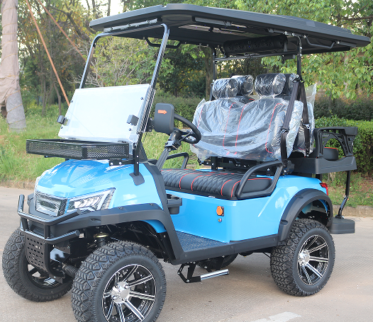 Explore LVZO's CY Series-Blue Golf Cart for Resort & Course Excellence