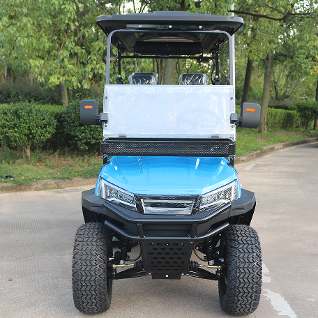 Explore LVZO's CY Series-Blue Golf Cart for Resort & Course Excellence