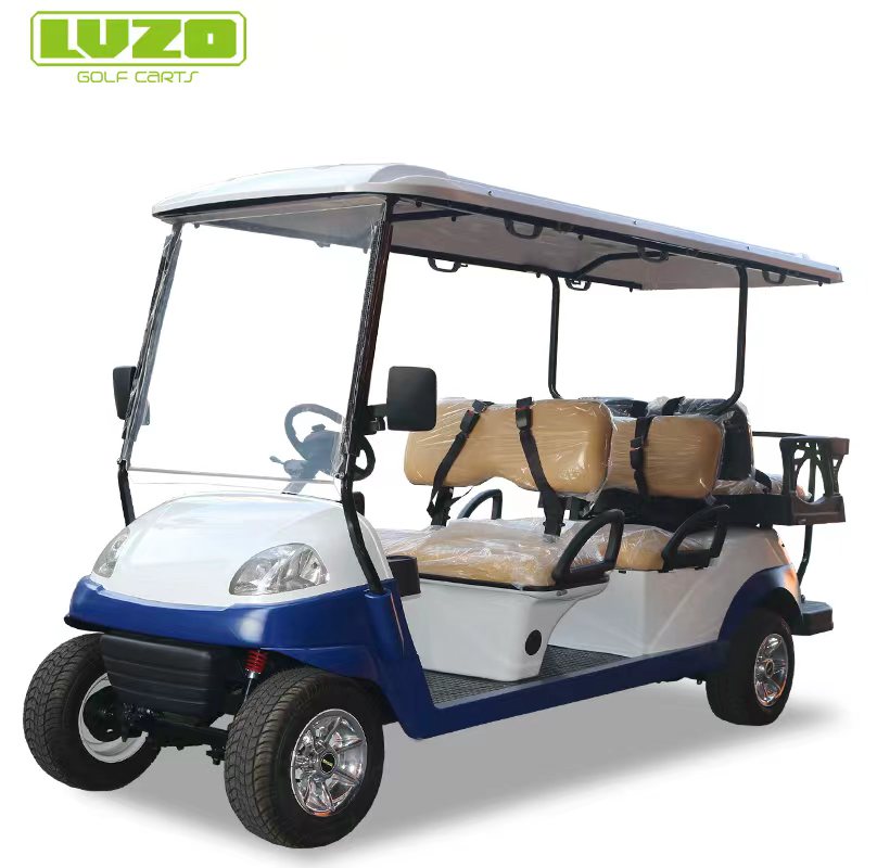 Weather-Resistant Golf Cart with Transparent Windshield