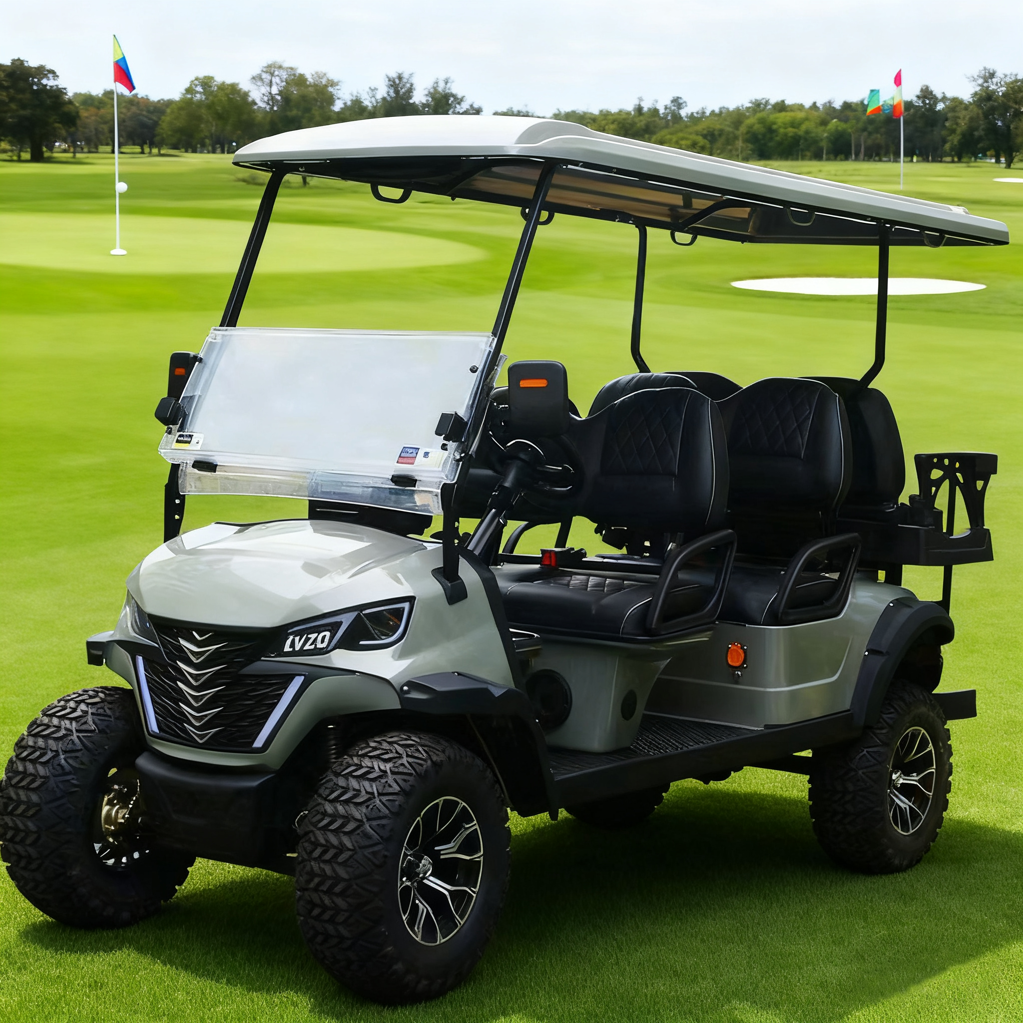 LVZO Commercial Electric Golf Cart with High Load Capacity - Perfect for Resort Operations & Event Transport