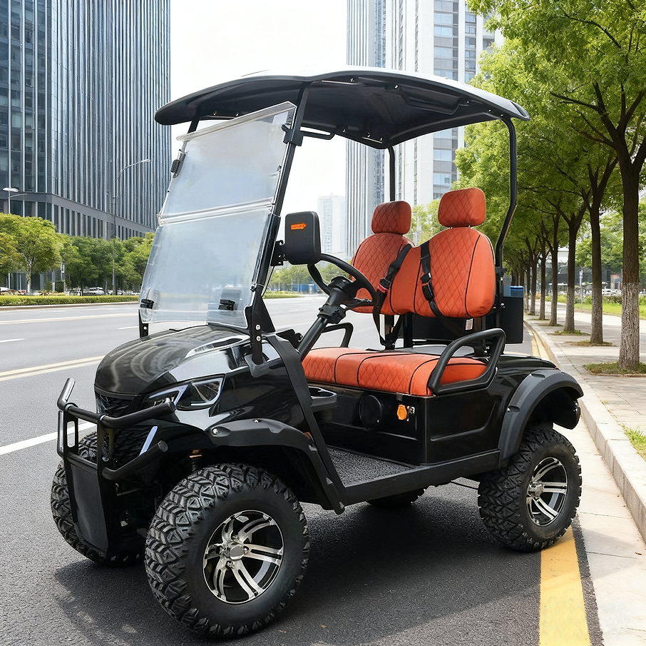 LVZO Blue & White Dual-Color Golf Cart - 4-Seater with All-Terrain Performance for Golf & Resort