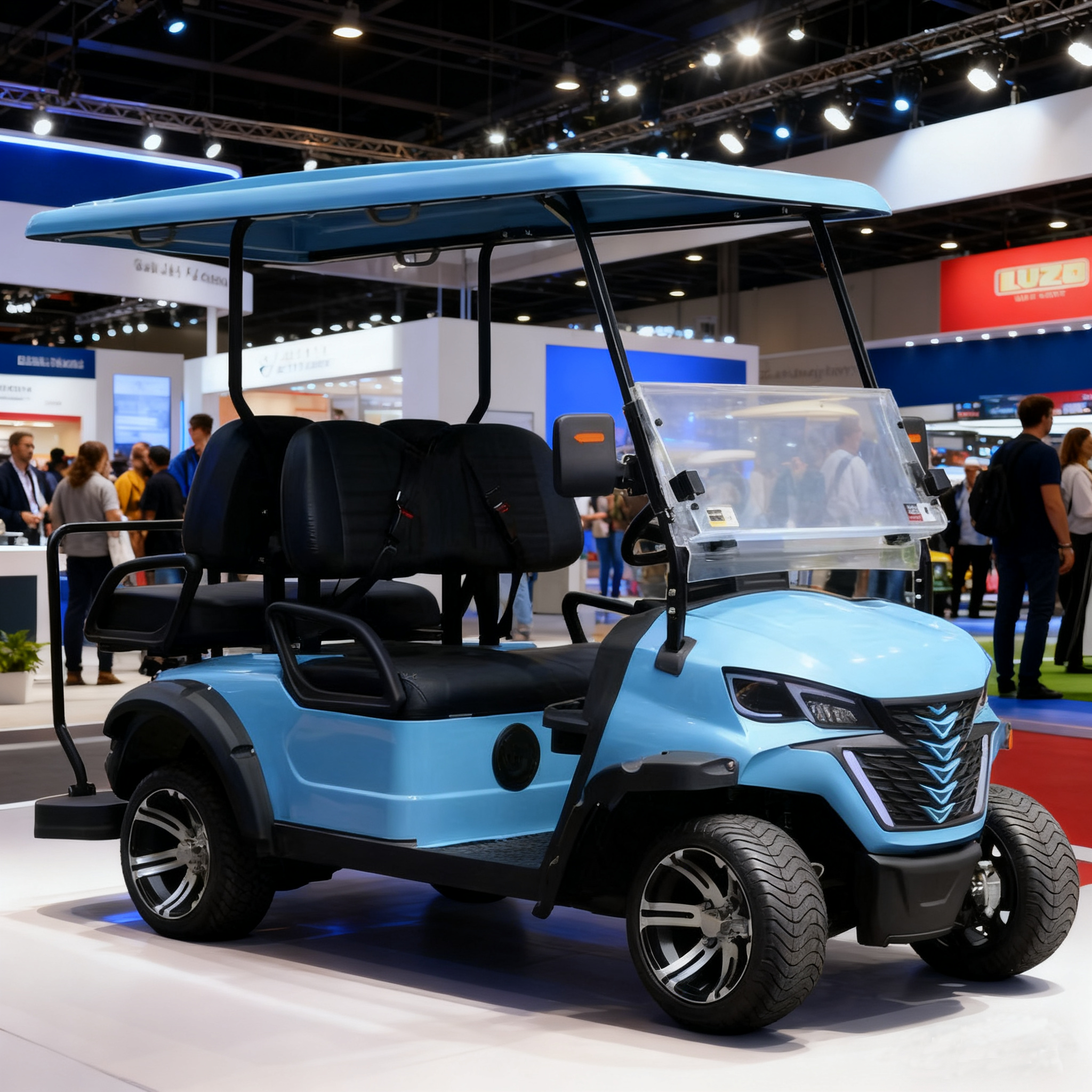 LVZO White Electric Golf Cart - Urban Commute & Golf Efficiency Combination