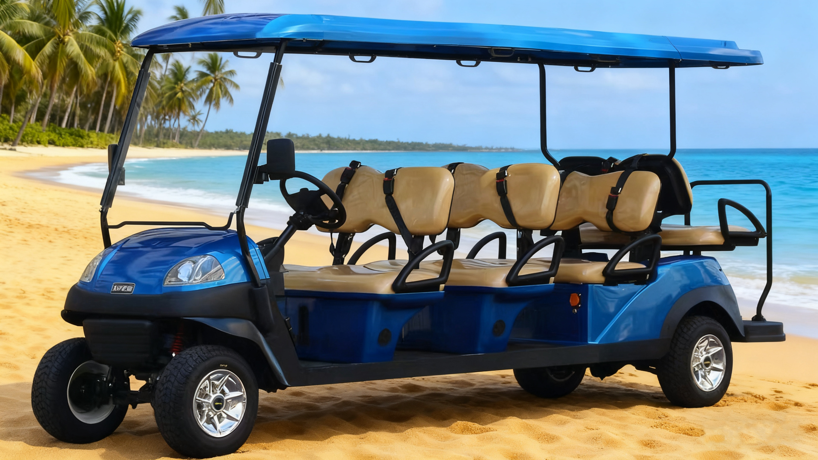 Green Urban Golf Cart - 6-Passenger for City Mobility & Golf Efficiency
