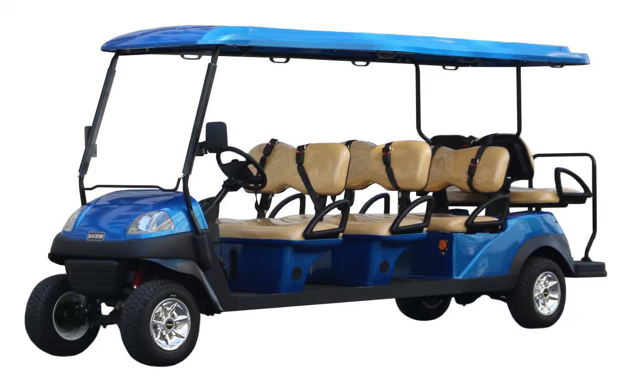 Beige Electric Golf Cart - 4-Seater for Golf Course Efficiency & Comfort