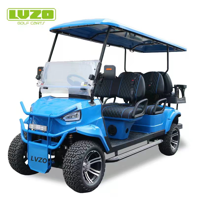 Yellow Luxury Electric Golf Cart - Off-Road Performance with Ergonomic Seating