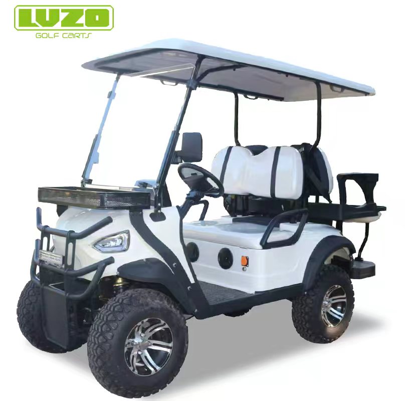 Black 4-Seater Golf Cart - Golf Course Efficiency with Off-Road Capability