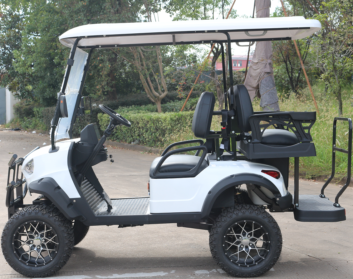 Compact Electric Golf Cart with Rear Seat, Multi-Functional for Golfing & Residential Travel