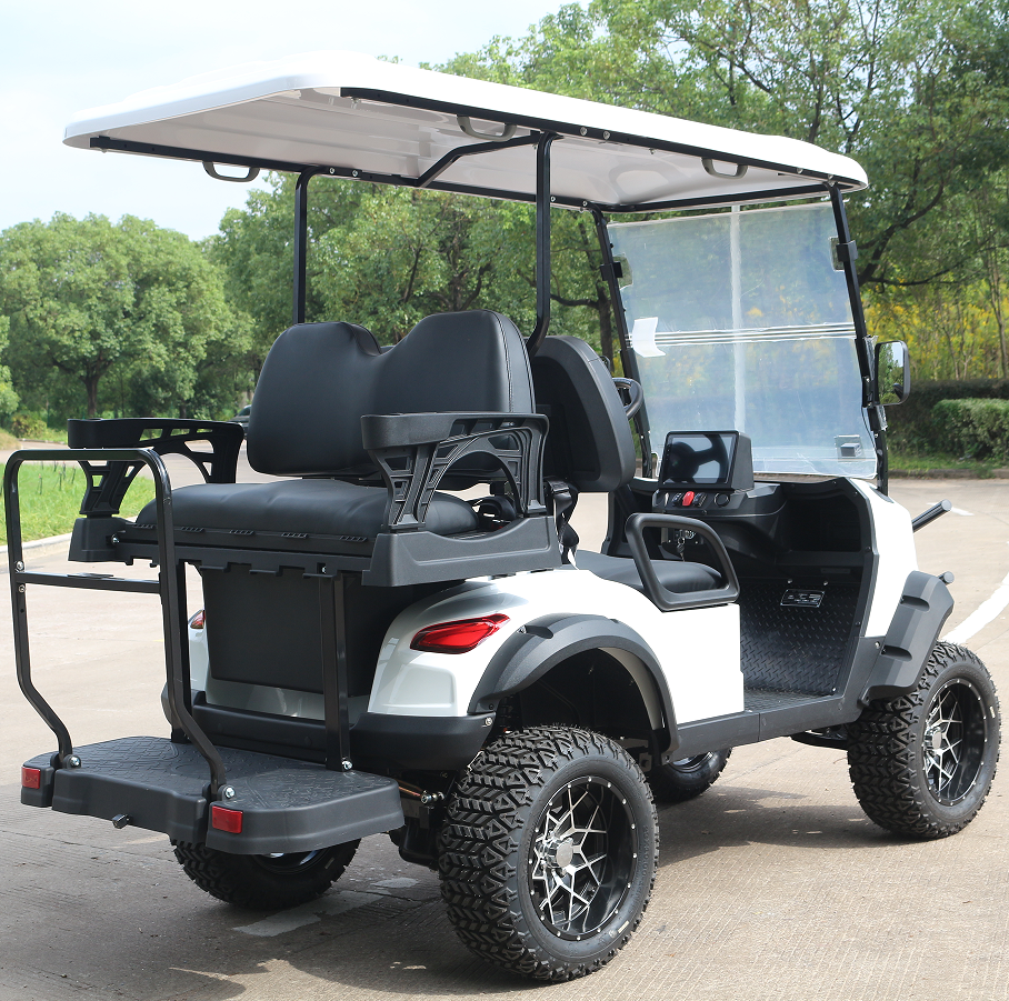 Stylish White Electric Golf Cart with Durable Build, Fit for Golf Resort & Outdoor Activities