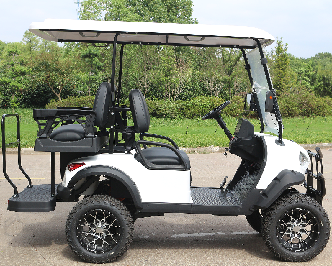 Customizable Electric Golf Cart with Rear Storage, Perfect for Golfers & Resort Guests