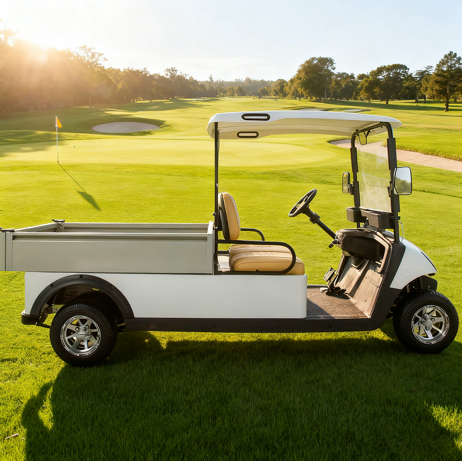 High-Efficiency Electric Golf Cart with Storage Trunk, Designed for Golf Course Equipment and City Cargo Operations