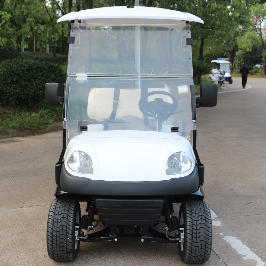 High-Quality White Electric Golf Cart, Fit for Golf Course and Leisure Travel
