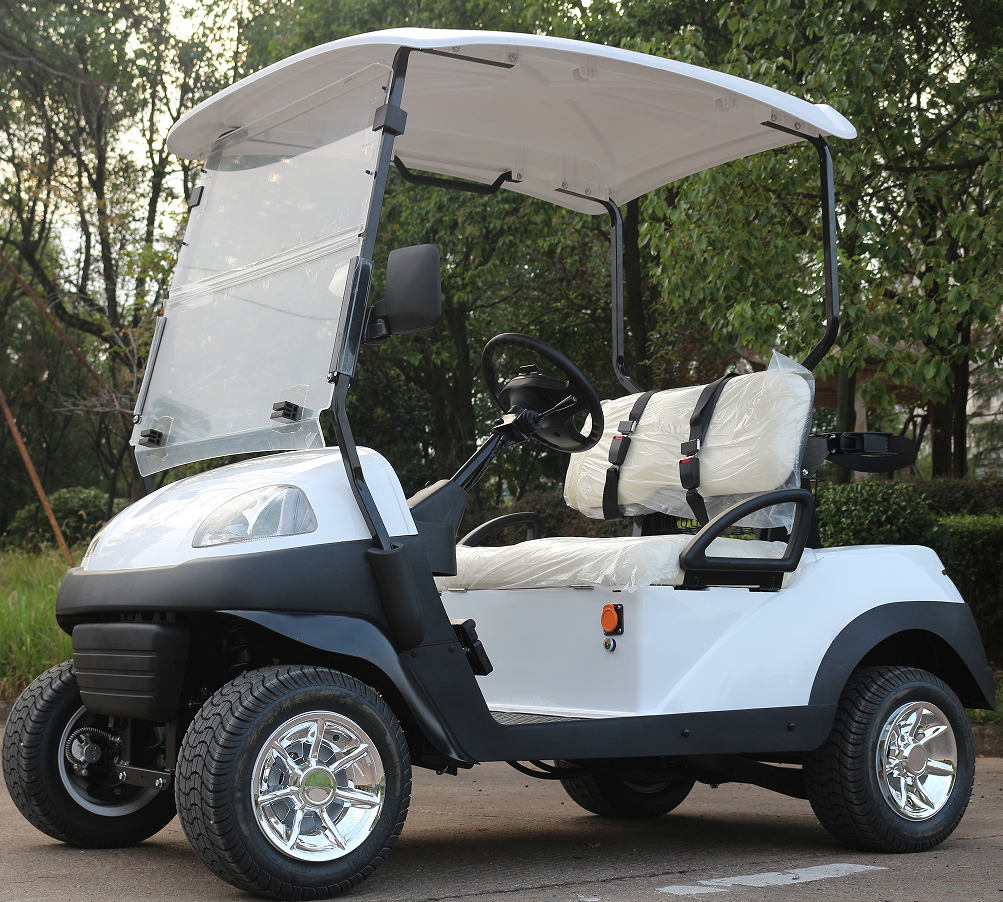 High-Quality White Electric Golf Cart, Fit for Golf Course and Leisure Travel