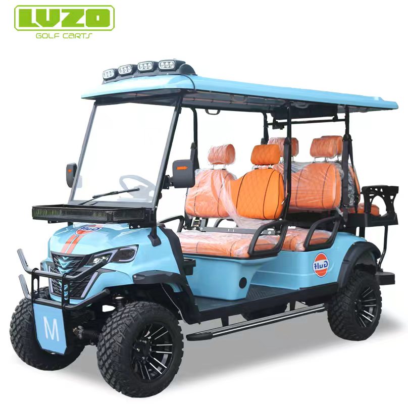 Stylish Black 4-Passenger Electric Golf Cart, Designed for Golf Resort and Outdoor Leisure