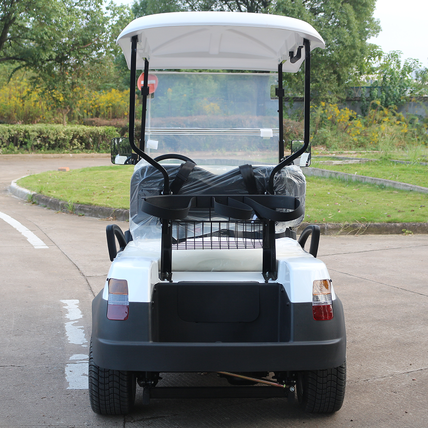 Modern White Electric Golf Buggy, Enhancing Golfing Experience with Comfort Seats