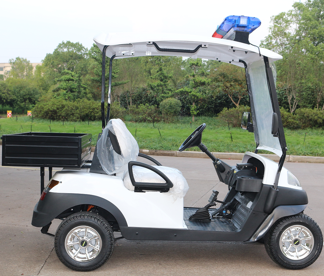 Versatile Electric Patrol Golf Cart with Cargo Box, Perfect for Community Patrol and Light Hauling