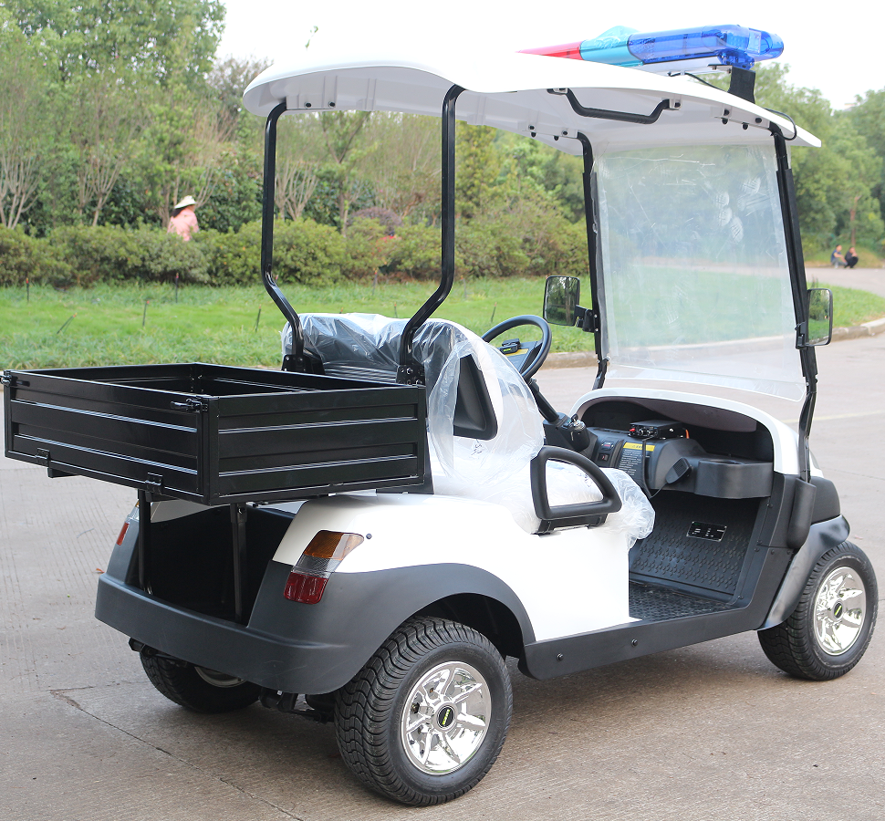 Versatile Electric Patrol Golf Cart with Cargo Box, Perfect for Community Patrol and Light Hauling