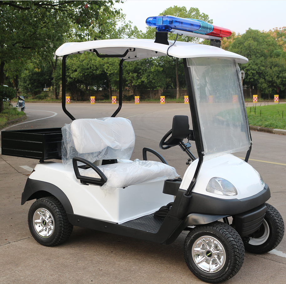 Versatile Electric Patrol Golf Cart with Cargo Box, Perfect for Community Patrol and Light Hauling