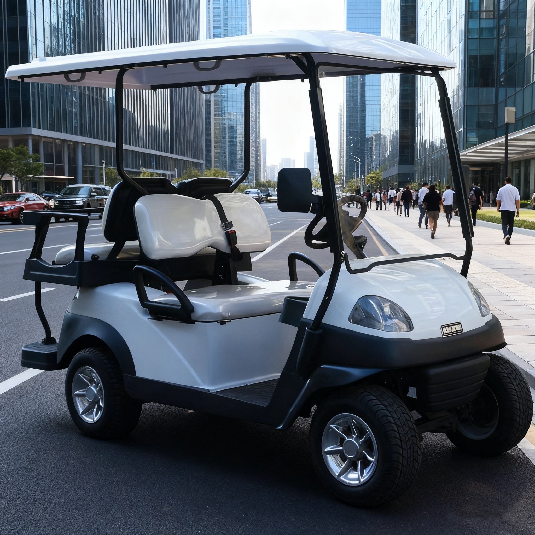 Eco-Friendly White 2-Seater Electric Golf Cart for Golf Course Use