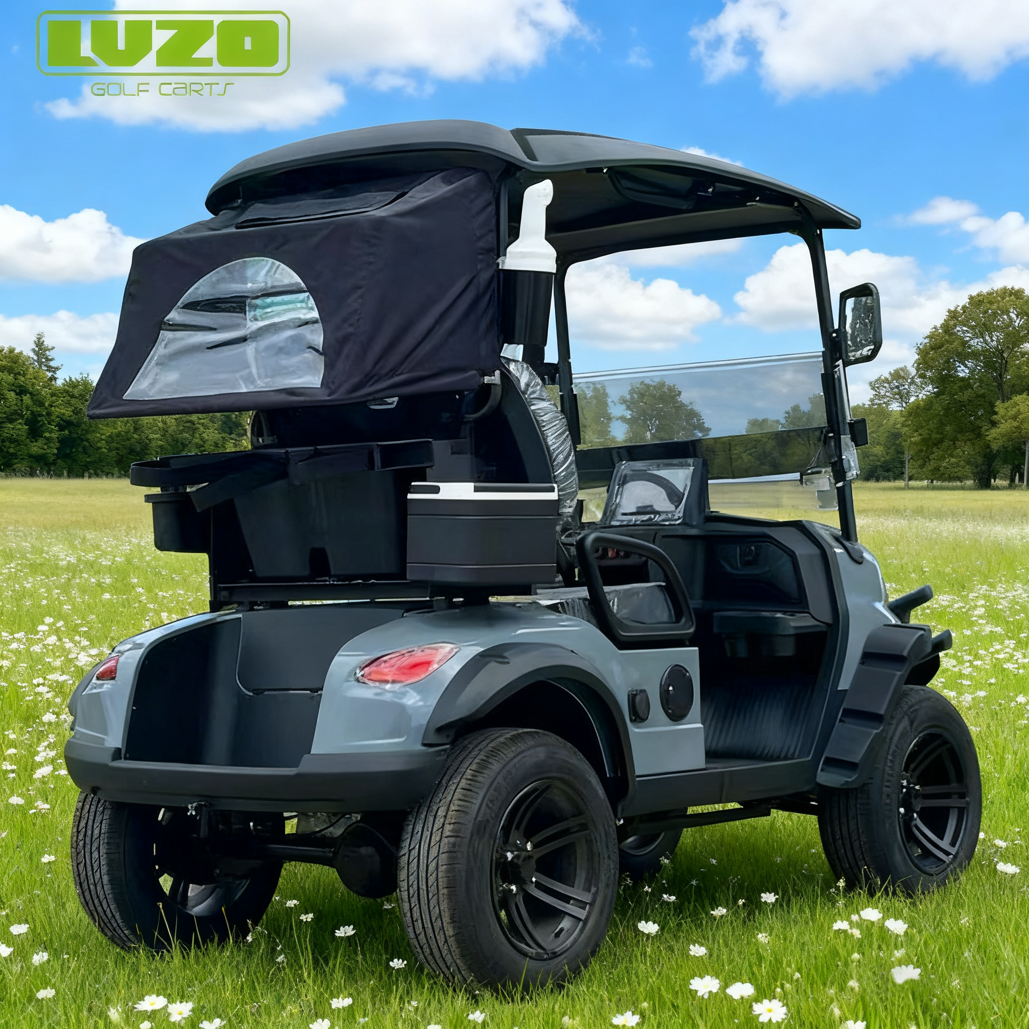 LVZO Gray Multi-Purpose Golf Cart for Golf Course & Resort Use