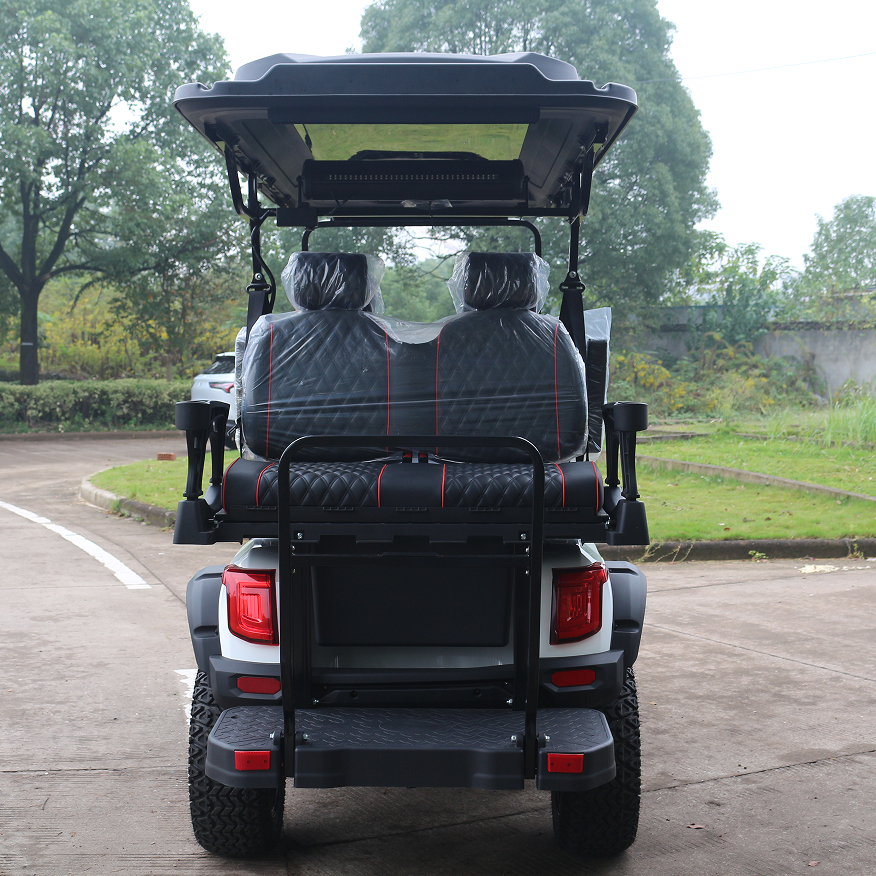 White Off-Road Golf Cart (Same Model as Black) for Golf Course & Adventure