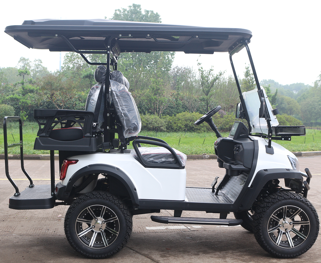 4-Passenger White Golf Cart (Same as Black) with Protected Seats & Storage