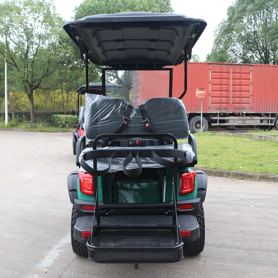 Teal 4-Passenger Golf Cart with Off-Road Tires for Scenic Rides