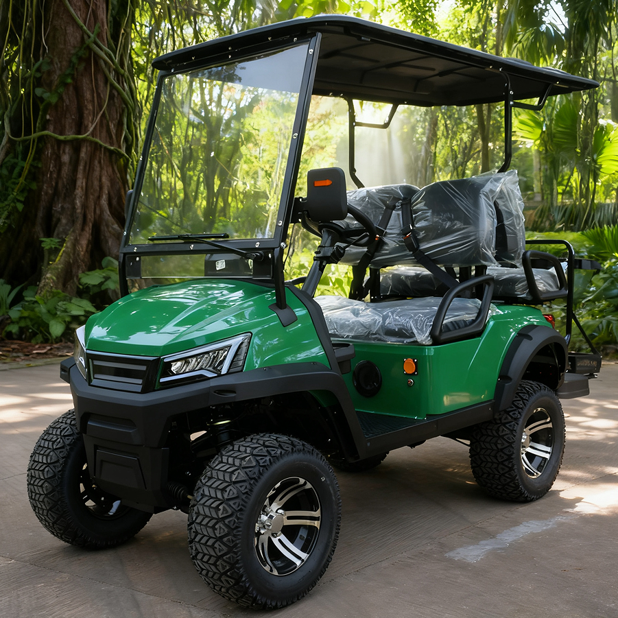 Durable Teal Off-Road Golf Cart (4 Seats) for Rugged Environments