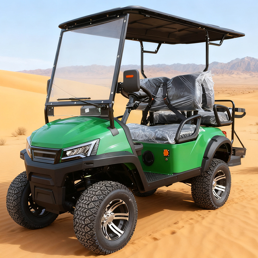 Teal Off-Road Golf Cart with 4 Seats for Adventure & Golf Transport