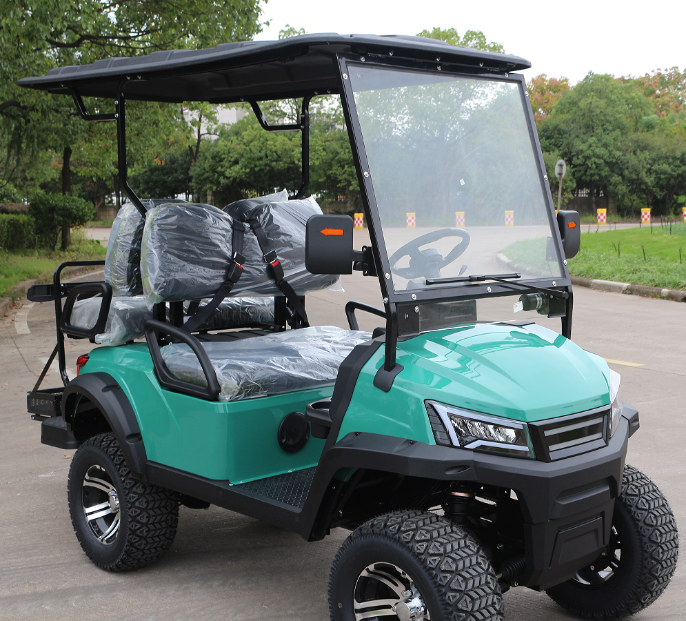 Teal Off-Road Golf Cart with 4 Seats for Adventure & Golf Transport