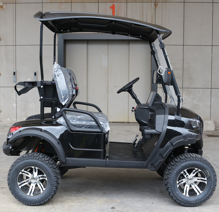 Off-Road Ready Black Golf Cart (2 Seats) for Scenic & Golf Trips