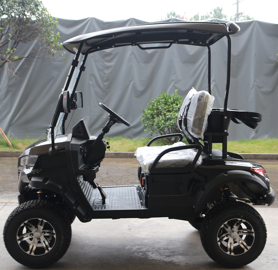 Durable Black Off-Road Golf Cart (2 Seats) for Scenic Outdoor Rides