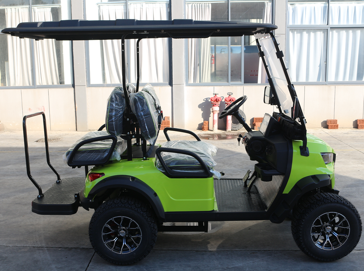 Desert-Ready Neon Green Gasoline Off-Road Golf Cart (4 Passengers)