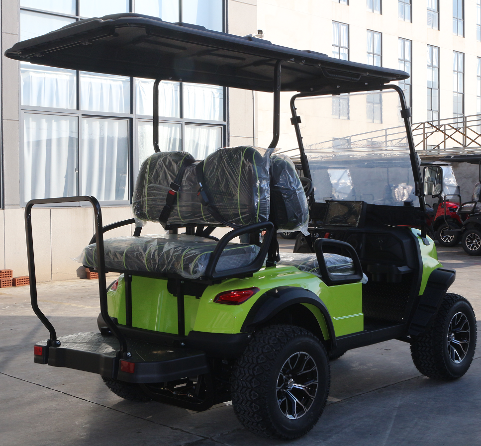 Gasoline-Powered Neon Green Golf Cart (Off-Road) for Desert Terrain Rides