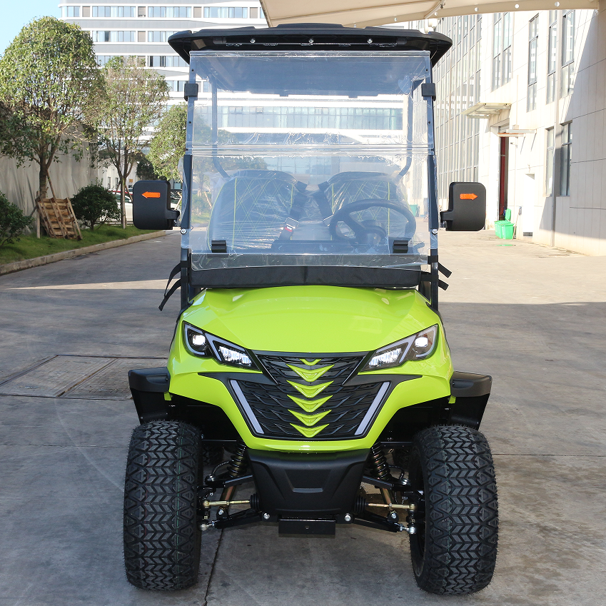 Neon Green Gasoline Off-Road Golf Cart (4-Seater) for Desert Tours