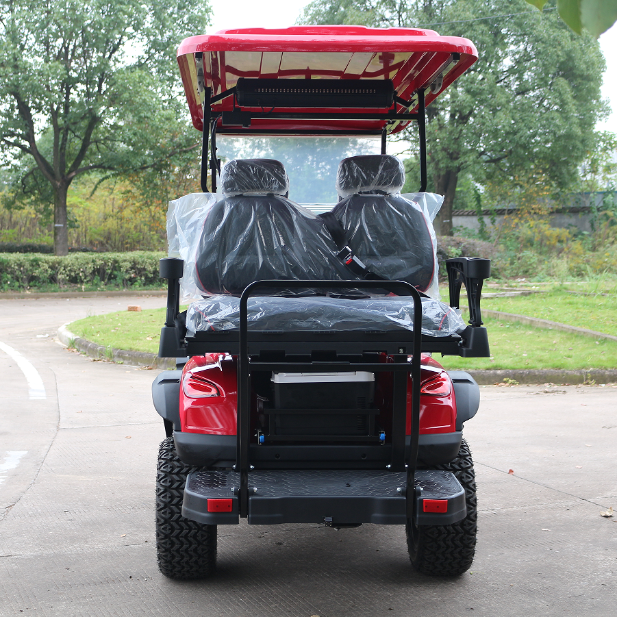 Gasoline-Powered Red Off-Road Golf Cart (4 Seats) for Golf & Outdoor Use