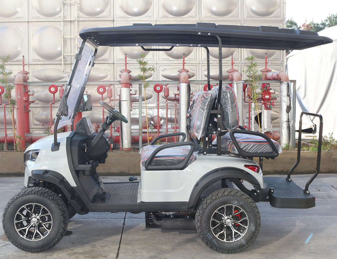 Light Gray 4-Passenger Gasoline Golf Cart (Off-Road) for Multi-Scenario Use